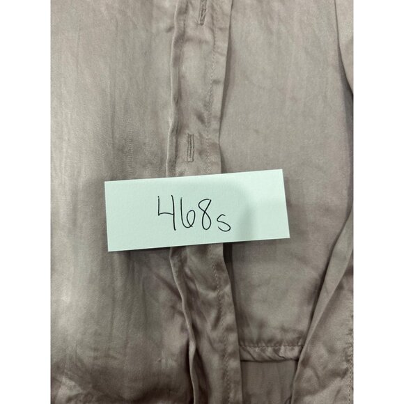 Vintage Emanuel Ungaro Mauve Silk Button Up Shirt Sleeveless Blouse Set Sz 8 - Picture 10 of 11